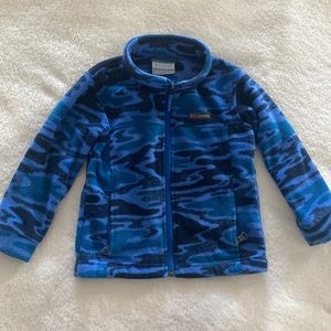 Columbia Toddler Boys Fleece Jacket Blue Camo 3T